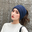 Warm wool hat for autumn&winter headwear ear-protecting hat fashionable bare ponytail open top knit hat