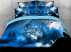 Wild Wolf&Natural Scenery Printed 4-Piece 3D Bedding SetS
