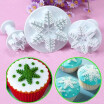 3Pcs Copo De Nieve Decoración De Pasteles Fondant Cortadores De émbolo Molde Molde Galletas Herramientas