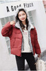 2018 autumn&winter new false two down cotton jacket female fashion printing short style student cotton-padded jacket