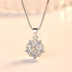 Flower Pendant Necklaces For Women Cubic Zirconia Fashion Jewelry Classic Anniversary Gift Korea Trendy E268