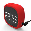 LED Digital Travel Snooze Alarm Clock Retro Portable Electronic Mirror Clock Reloj De Control De Sonido De Pantalla Grande Para Travel Campi