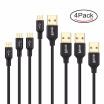 Cable Kiirie Micro USB PowerLine 4 Pack 1ft 2x33ft 66ft USB De Alta Velocidad Para Cables De Carga Micro USB 20