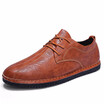 Mens Casual Shoes Fashion Leather Shoes Lace Up Shoes For Men Light Man Shoes Brown Black Gery Size 39-44