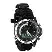 Pulsera de supervivencia de Paracord táctico al aire libre Reloj de pulsera Equipo de supervivencia Silbato de emergencia Arrancador de fuego Brújula Compás