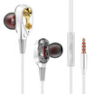 Double Unit Drive In Ear earphone Bass Subwoofer Stereo Earphones With Microphone Sport Running earbuds For Phone Xiaomi