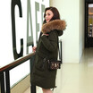new lady down jacket of 2018 winter dress is a fashionable white duck plucked raccoon fur collar warm winter coat
