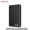 Newsmy 240GB USB31 Type-C mobile solid state drive PSSD small breeze metal version 18 inch dawn black reading speed up to 500MB s