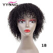 YYONG Kinky Curly Human Hair Wig 1B24 Brazilian Hair Curly Wigs Human Hair Wigs For Women Curly Weave Short Wigs