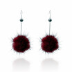 925 sterling silver lovely bead Wool ball long style are very personality&beautiful earrings specially designed for you