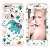 Elephant Pattern Dual Layer PCSilicon Shock Resistant Phone Cases for iPhone 6 iPhone 6s Ergonomic Grip&Raised Lip Design Cases