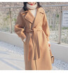 2018 winter edition of the Korean version of the long&thin lantern sleeve woollen overcoat womens long&thick woollen coat