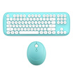 Mofii candy x wireless keyboard&mouse set round chocolate button mouse&keyboard set office home notebook desktop computer white blue