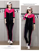 The new autumnwinter 2018 fashion hipster leisure suit Korean version sports suit two-piece golden fleece sport suit female