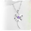 Korea Trendy Jewelry Cubic Zirconia Pendant Necklaces Four Leaf Clover Ladies Short Chain Necklaces Accessories 29