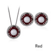 Female Ornaments Popular Ear Studs Necklaces Sunflower Jewelry Sets Necklace With Birthstones