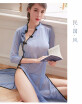 Sexy lingerie sexy Republic of China student dress cheongsam suit women gauze temptation nightgown