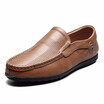 Mens Shoes Loafers Fashion Leather Casual Shoes For Men Slip On Driving Shoes Flat Shoes Brown Black Size 38-44