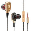 35mm In Ear Earphone Wired Four Trumpets Bass Music Built-in Microphone Stereo Earphone For Smart Phones