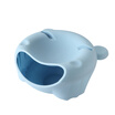 Lazy Bear Design Double Layer Fruit Plate with Cellphone Stand Holder Snacks Seeds Dish Container Storage Box Style 1 Blue