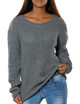 European&American round neck long sleeved sweater