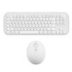 Mofii candy x wireless keyboard&mouse set round chocolate button mouse&keyboard set office home notebook desktop computer white