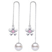 Flower Drop Line Long Earrings For Women Fashion Party Jewelry Accessories Classic Anniversary Gift E202