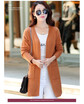 Autumn 2018 new womens sweater cardigan Korean version of long-sleeved v-neck sweater womens solid color long length coat