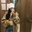 2018 autumn&winter new Japanese&Korean womens blouse is loose&thick with cardigan sweater