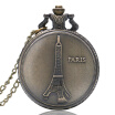 REEBONZ Vintage Paris Quartz Pocket Watch Collar Colgante