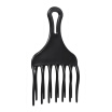 1Pc Hair Comb Insert Afro Hair Pick Comb Hair Fork Comb Plastic High & Low Gear Comb Hairdressing Styling Tool Black for Man & Wom