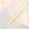 1mm box chain plated 24K gold necklace womens necklace fashion accessories professional wholesale volume of large preferential