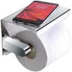CVBAB 304 Bandeja de papel higiénico de acero inoxidable Portarrollos de papel higiénico Estuche de papel higiénico para enviar plástico sin clavos Soporte de teléfono móvil de acero inoxidable CP5807