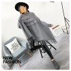 In the fall&winter of 2018 sets to thicken the batwing coat loose sweaters in the cape cape coat ladies fringed long sweater