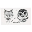 Fashion Waterproof Animal Tattoo Stickers Wolf Spider Owl Cat Horse Fawn Body Art Tattoo Pattern