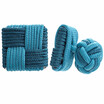 Yoursfs Square Silk Knot Cufflinks Silk Cufflinks for Men Knot Cufflinks Giftbox Included