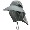 Gorra De Pesca De Ala Ancha Sombrero Para El Sol Unisex Con Solapa En El Cuello Cordón Ajustable Para Viajes Camping Senderismo Canotaje