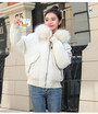 2018 new autumn winter down jacket female Korean version of loose student bf short big fur collar jacket