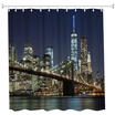 The Overpass at Night Polyester Shower Curtain Bathroom Curtain High Definition 3D Printing Water-Proof