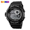 SKMEI Mens Waterproof Sport Army Alarm Date Analog Digital Black Wrist Watch