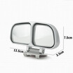 2PCS Auto Wide Angle Rear Mirrors Car Side Rear View Blind Spot Square After Mirror White Black Adjustable Blindspot Car Mirror