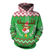 Adult Santa Elf Anime Cosplay Sweater Unisex Christmas Costume Hooded Long Sleeve Pullover Tops Funny Printed Sweatshirt Clothes