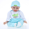 22inch 55cm Reborn Toddler Baby Doll Boy Smiling Baby Doll Silicone Body Boneca With Clothes Lifelike Cute Gifts Toy Crocodiles