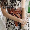 Korean Style Women Wide PU Leather Belt Dress Decoration Waistband With Big Bow-Knot