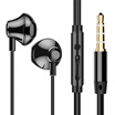 Newman Headphones Half In-Ear Headphones Music Phone Headphones Game K song Subwoofer Volume Adjustment Apple Millet Huawei General JK01 Black