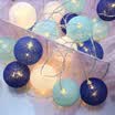 Yuhua Ze Tiffany USB Lantern New Cotton Ball LED Bulb Decorative Light String Lights Marriage Tail Box Decoration Flash Light 3 Meter 20 Light
