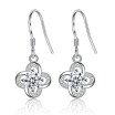 Elegant Women Cubic Zirconia Anniversary Jewelrys Hanging Drop Earrings For Engagement Party Birthday WH168