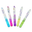 Anself 5pcs Colorful Glass Crystal Nail File Nail Art Sanding Buffing Manicure Tool