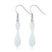 White Stone Classic Elegant Long Drop Earrings For Women Fashion Jewelry Female Ladies Valentines Day Gift WHC63