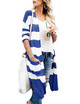 Long striped cardigan